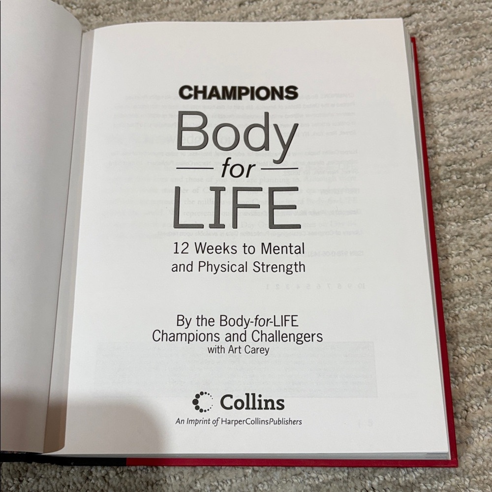 Champions Body-for-LIFE  12 weeks to Mental & Physical Strength Book by Collins